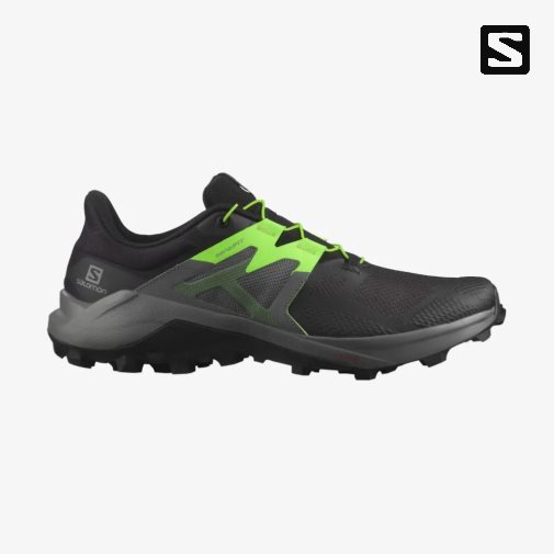 Tenis Para Trail Running Salomon Wildcross 2 Hombre Negros Verdes | MX XRFC739